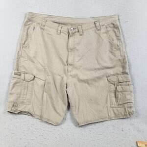 Lee Cargo Shorts Mens 44 Khaki Originals Relaxed Fit Multi Pocket 100% Cotton
